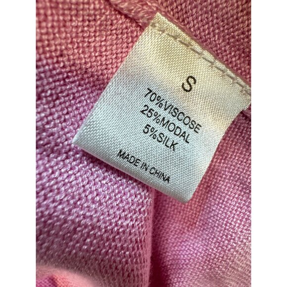 Duffield Lane Womens Knitted Pullover Sweater Size S Pink Bicycle Lightweight - Picture 4 of 9